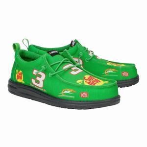 Hey Dude Mens NASCAR Dale Earnhardt Jr. Sun Drop #3 Wally Green Slip On Shoes